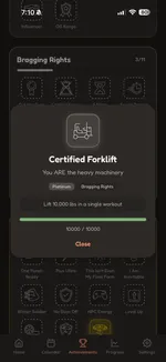 Achievement unlock screen