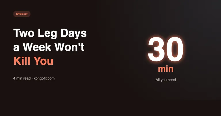 Two Leg Days a Week Won't Kill You