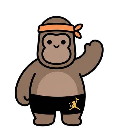 Kongo the gorilla mascot waving hello