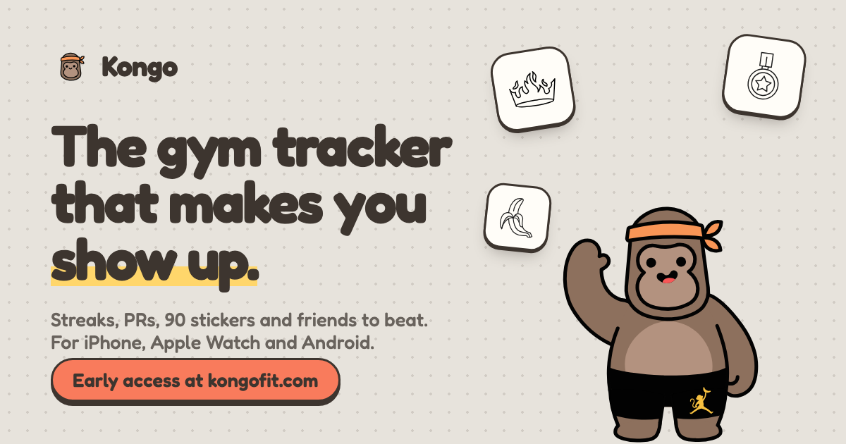 I've been working on Kongo, my gym tracking app for almost a year, it's finally close to launch, her